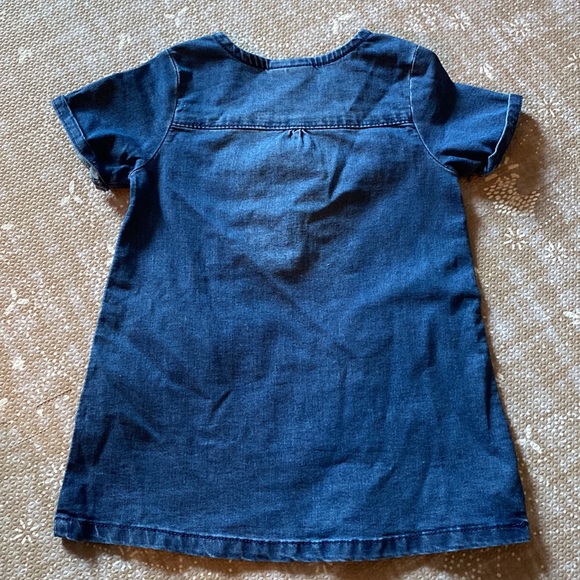 Smiley Baby Jean Dress w Patch detail - Picture 4 of 5